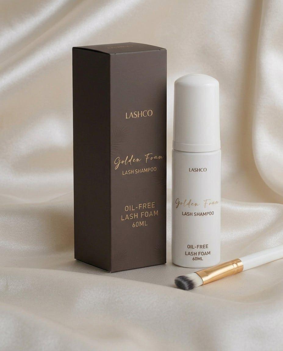 Lashico Lash Shampoo Bottle and Brush